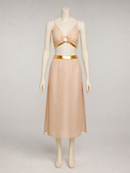 Stage Costume: Top and Long Skirt with Slit