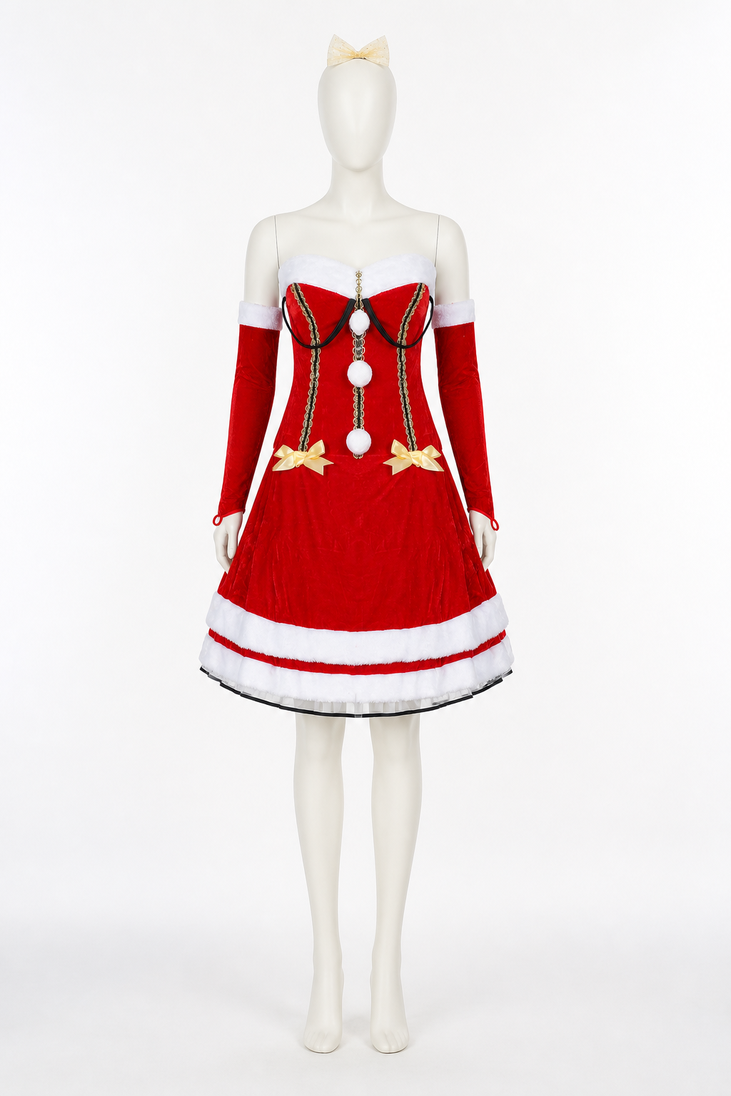 Red Carnival Costume with a Full Skirt