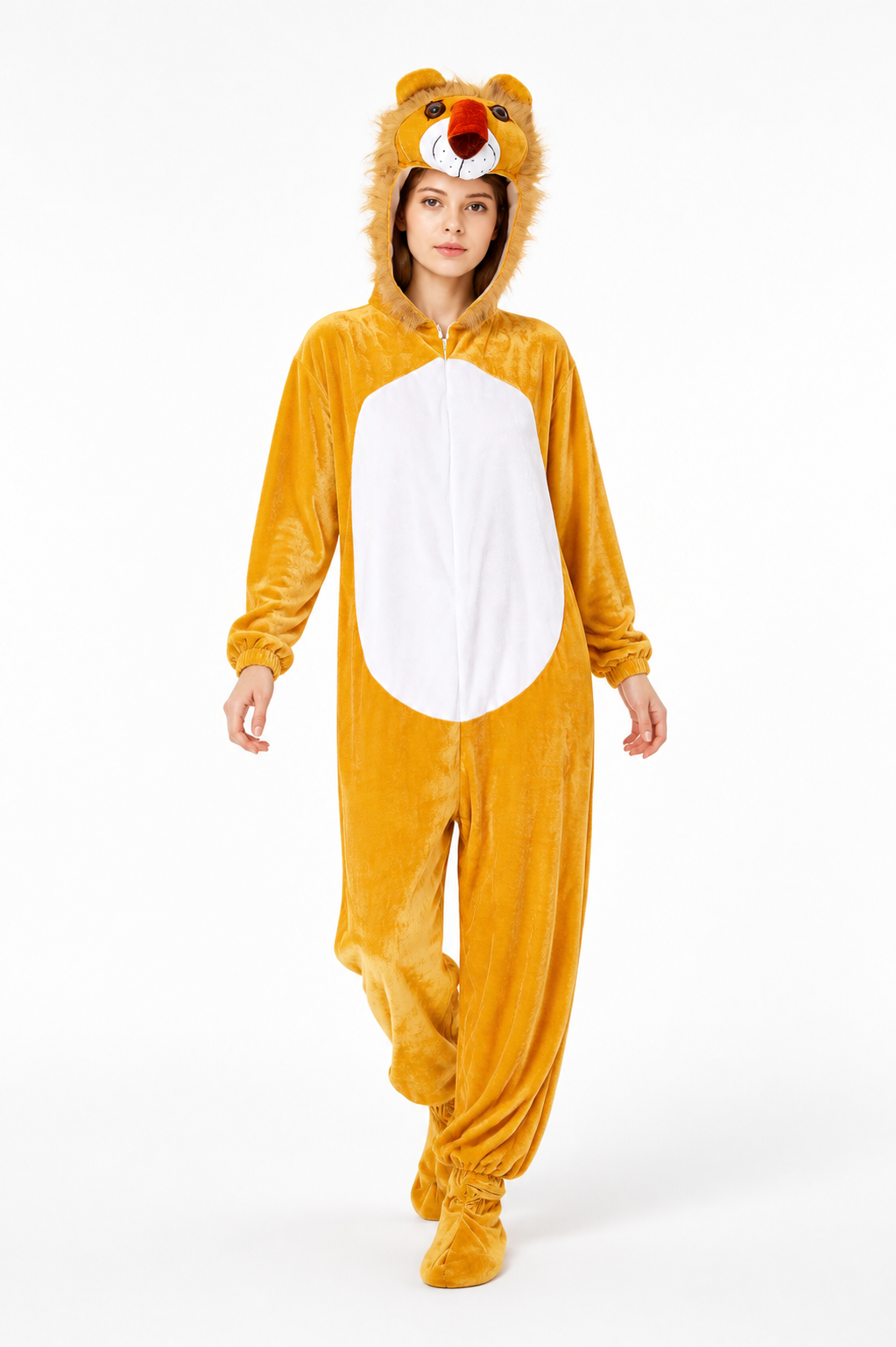 Lion Hooded Jumpsuit with Long Sleeves product detail