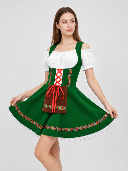 Carnival Dress in an Ethnic Style with Ribbons