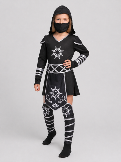 Black Ninja Costume for Cosplay and Halloween Costumes detail 2