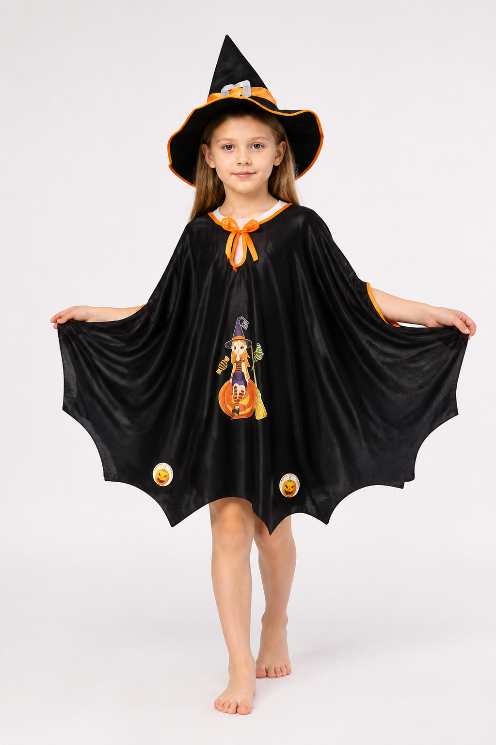 Carnival Costume with Cape and Pointed Hat Costume Capes detail 2