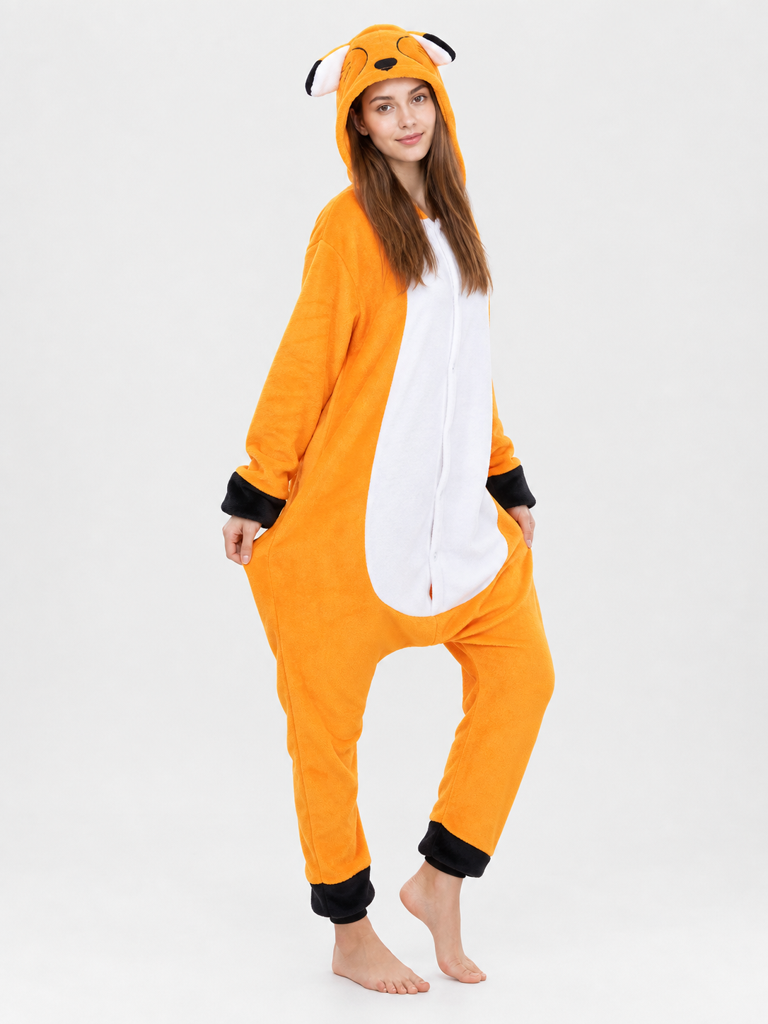 Fox Kigurumi Hooded Onesie for Sleep and Costume