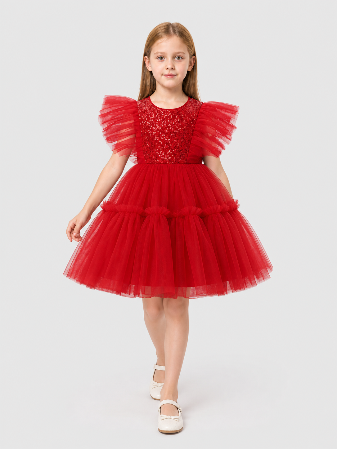 Holiday Dress with Sequins and Full Skirt Costume Dresses detail 2