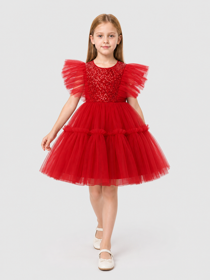 Holiday Dress with Sequins and Full Skirt Costume Dresses detail 2
