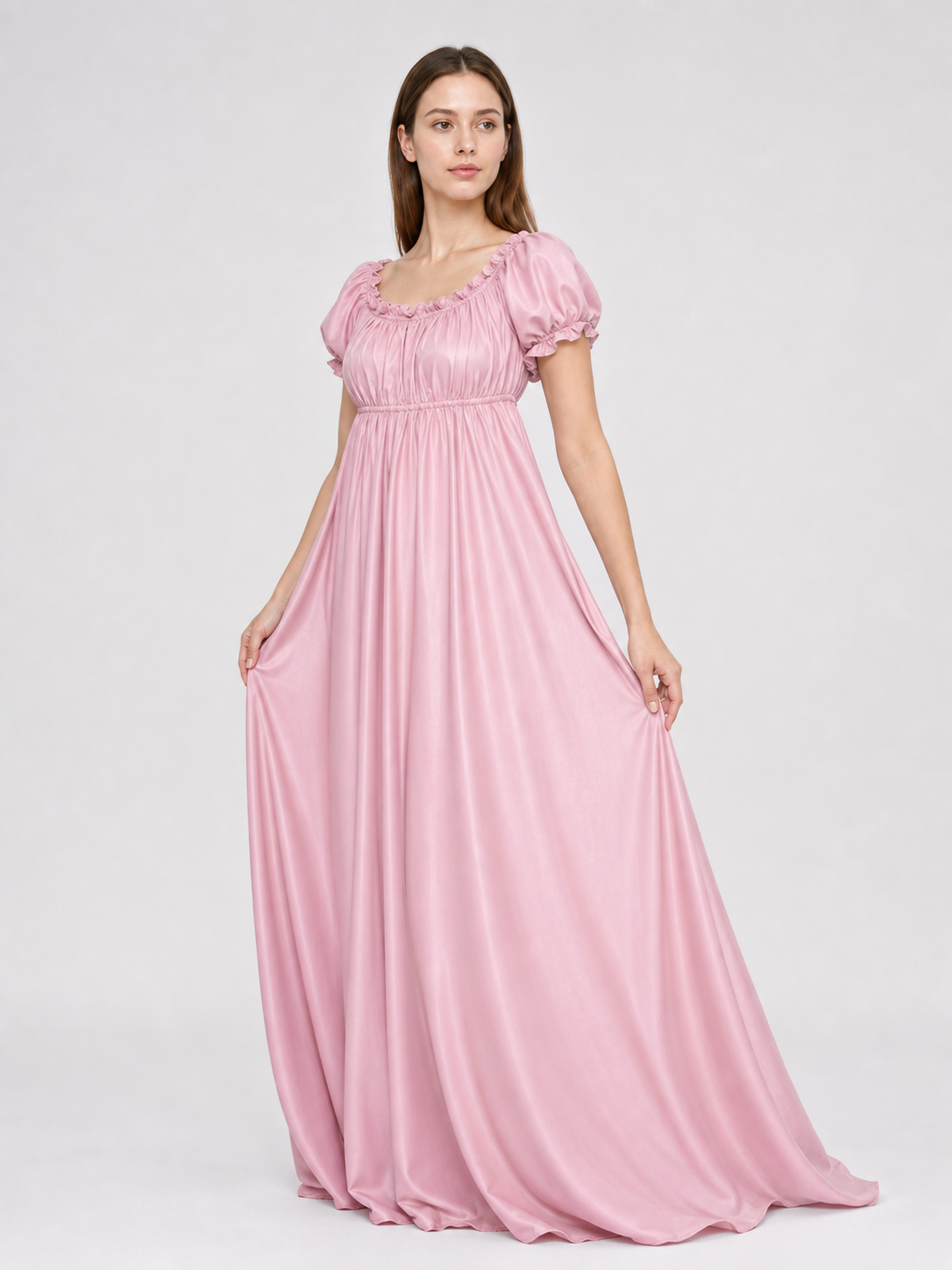 Pink Bridgerton dress for a ball and cosplay
