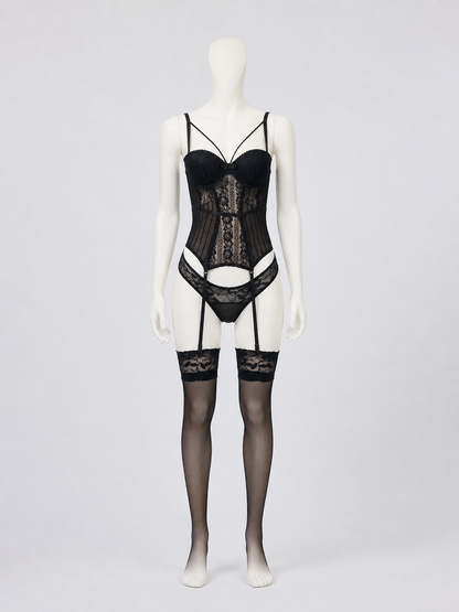 Erotic Set with Bodysuit, Garters, and Stockings product detail 2