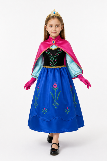 Princess Anna Costume with Cape and Crown Costume Capes detail 2