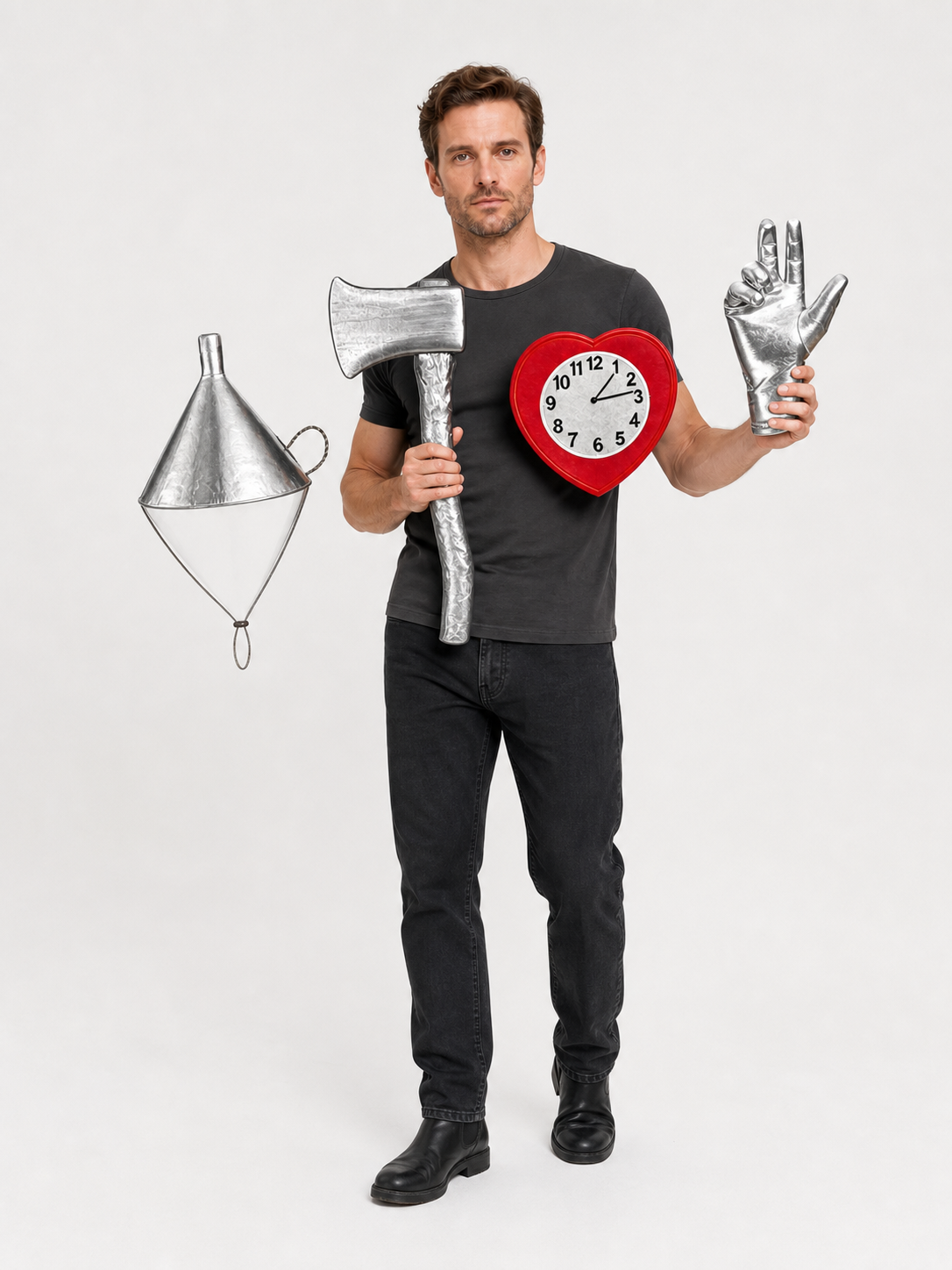 Tin Man Cosplay Prop Set, 4 Pieces Costume Accessories detail 2