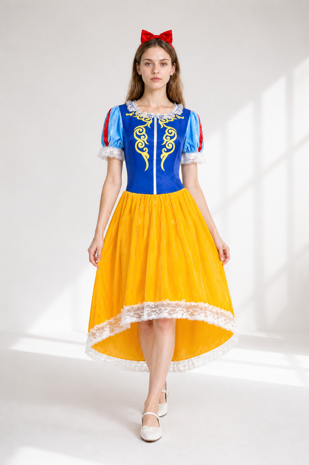 Plus-Size Princess Costume with Bow and Lace Costume Accessories detail 2