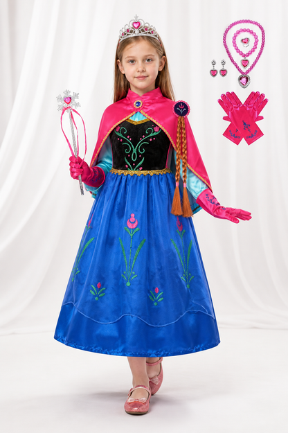 Children's Carnival Costume with Cape and Crown Costume Capes detail 2