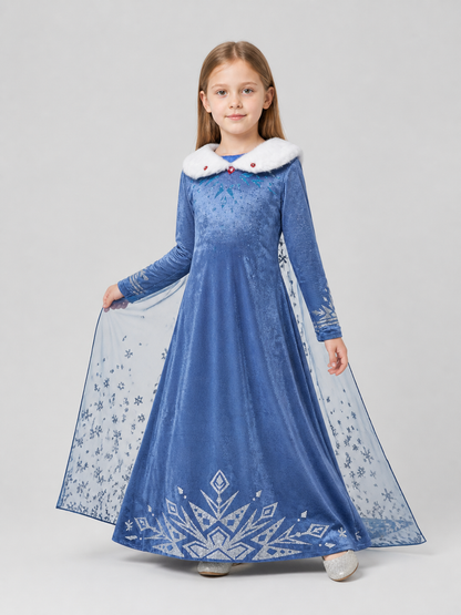 Ice Queen Costume with Cape Costume Capes detail 2