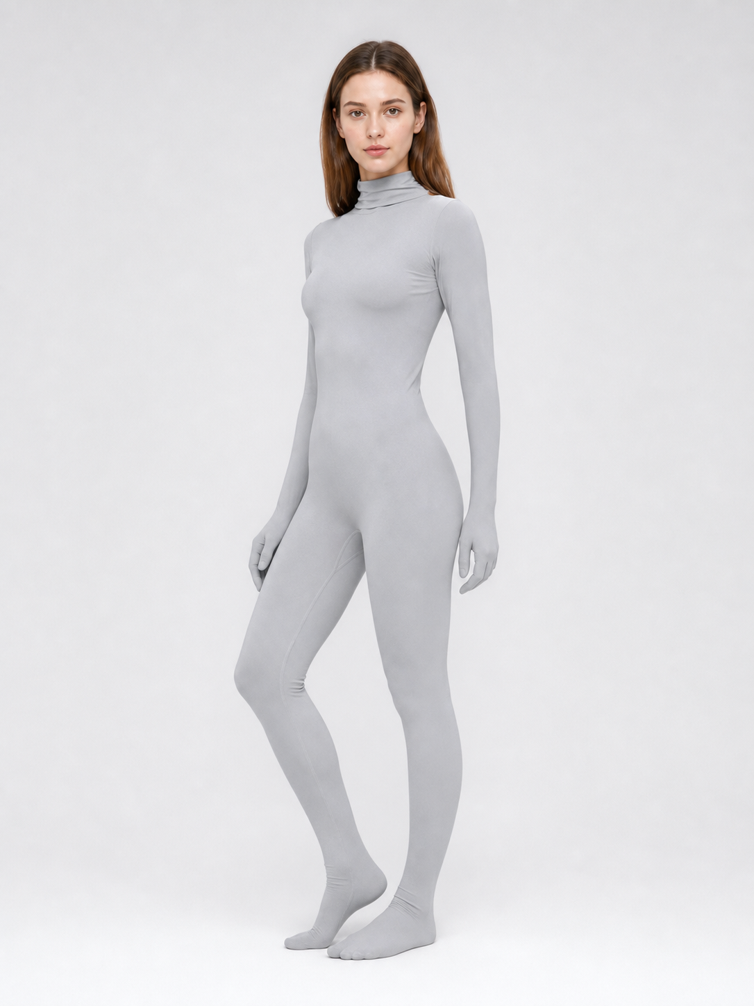 Gray Full-Body Invisibility Suit for Cosplay