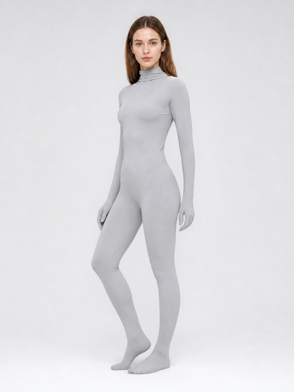 Gray Full-Body Invisibility Suit for Cosplay