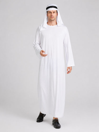 White Long Robe for Cosplay, Carnival, and Halloween Costumes detail 2