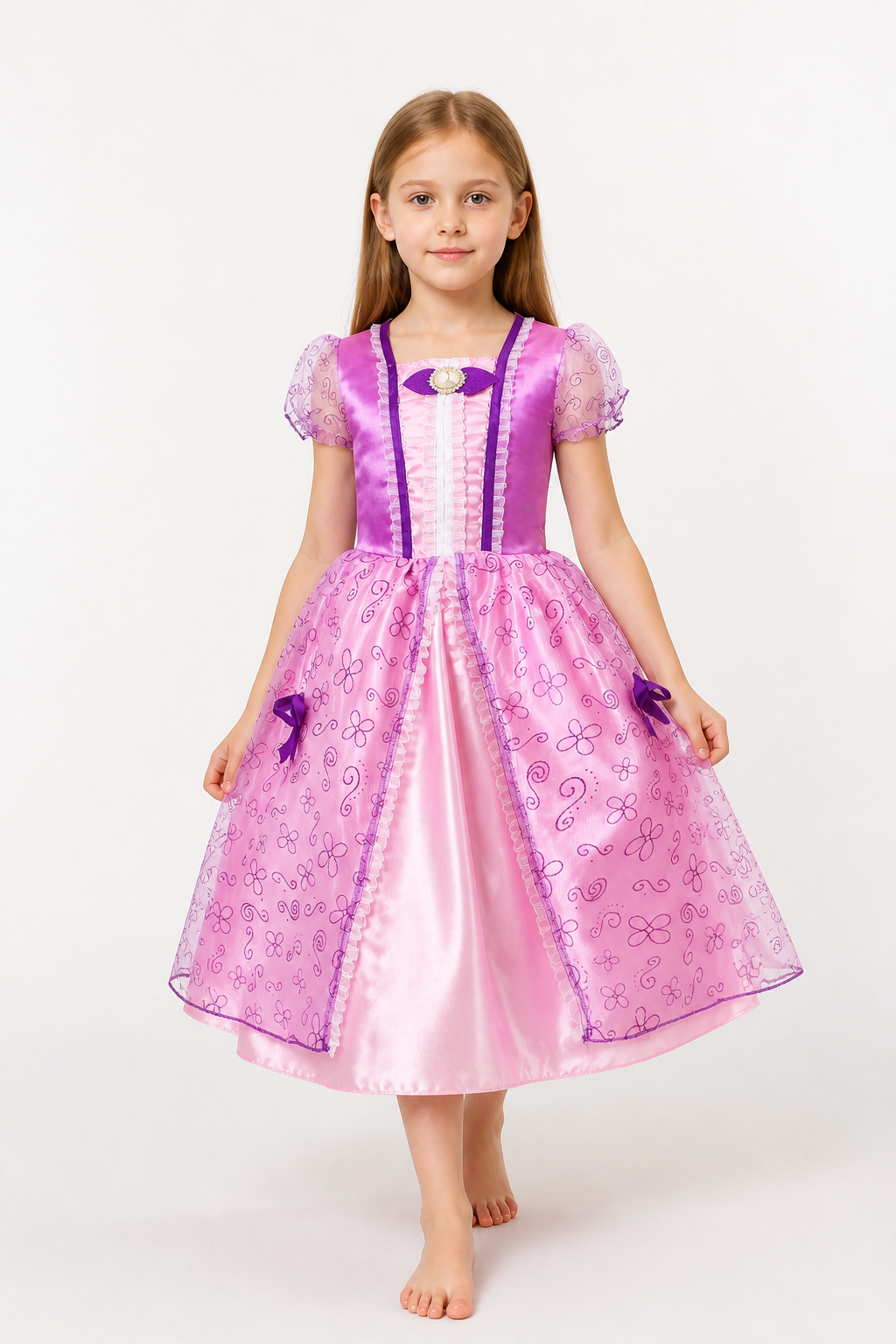 Princess Carnival Costume with Full Skirt for Halloween Costumes detail 2