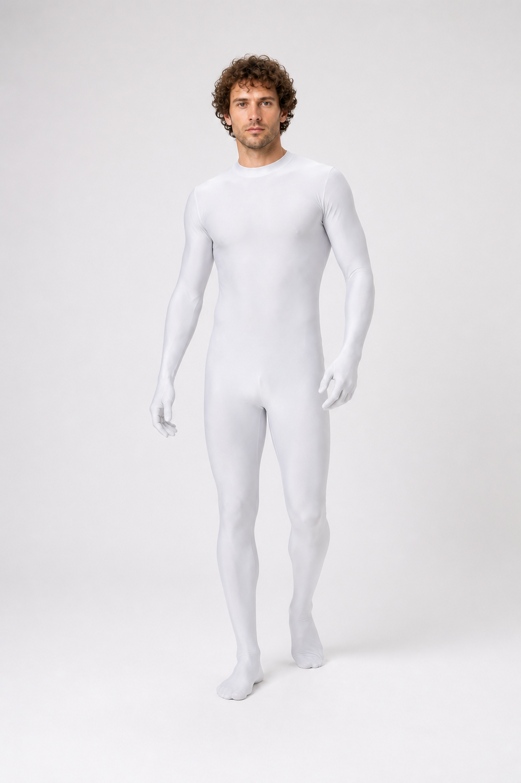 White Jumpsuit with Attached Gloves and Socks product detail 2