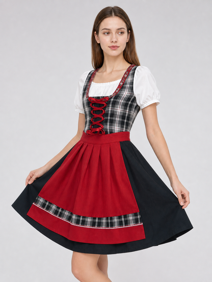 Plaid Dress Costume with Apron and Accessories