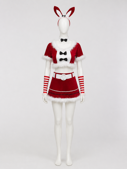 Christmas Bunny Costume, Red, 2-Piece Costumes detail 2