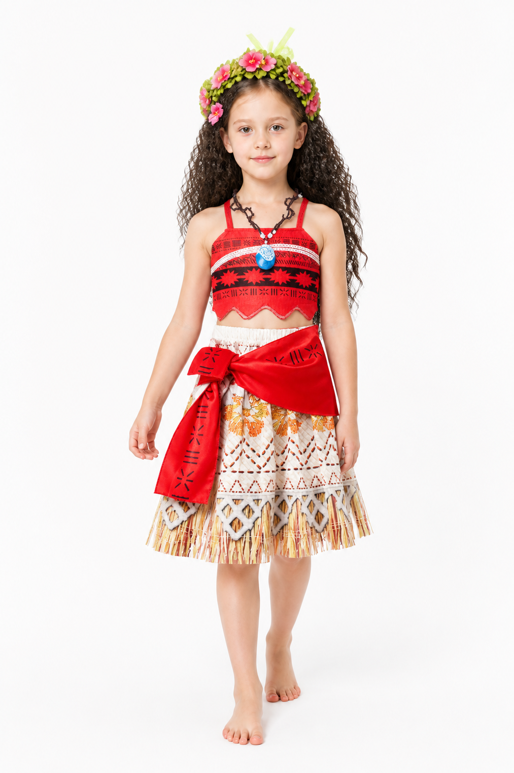 Children's Moana Carnival Costume with Skirt and Top Costumes detail 2