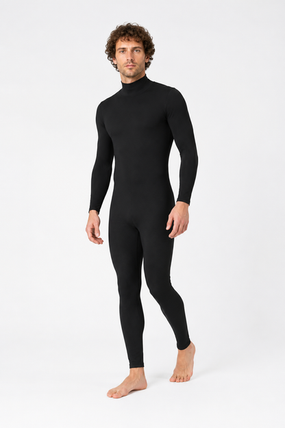 Fitted Jumpsuit with High Collar, Black product detail 2