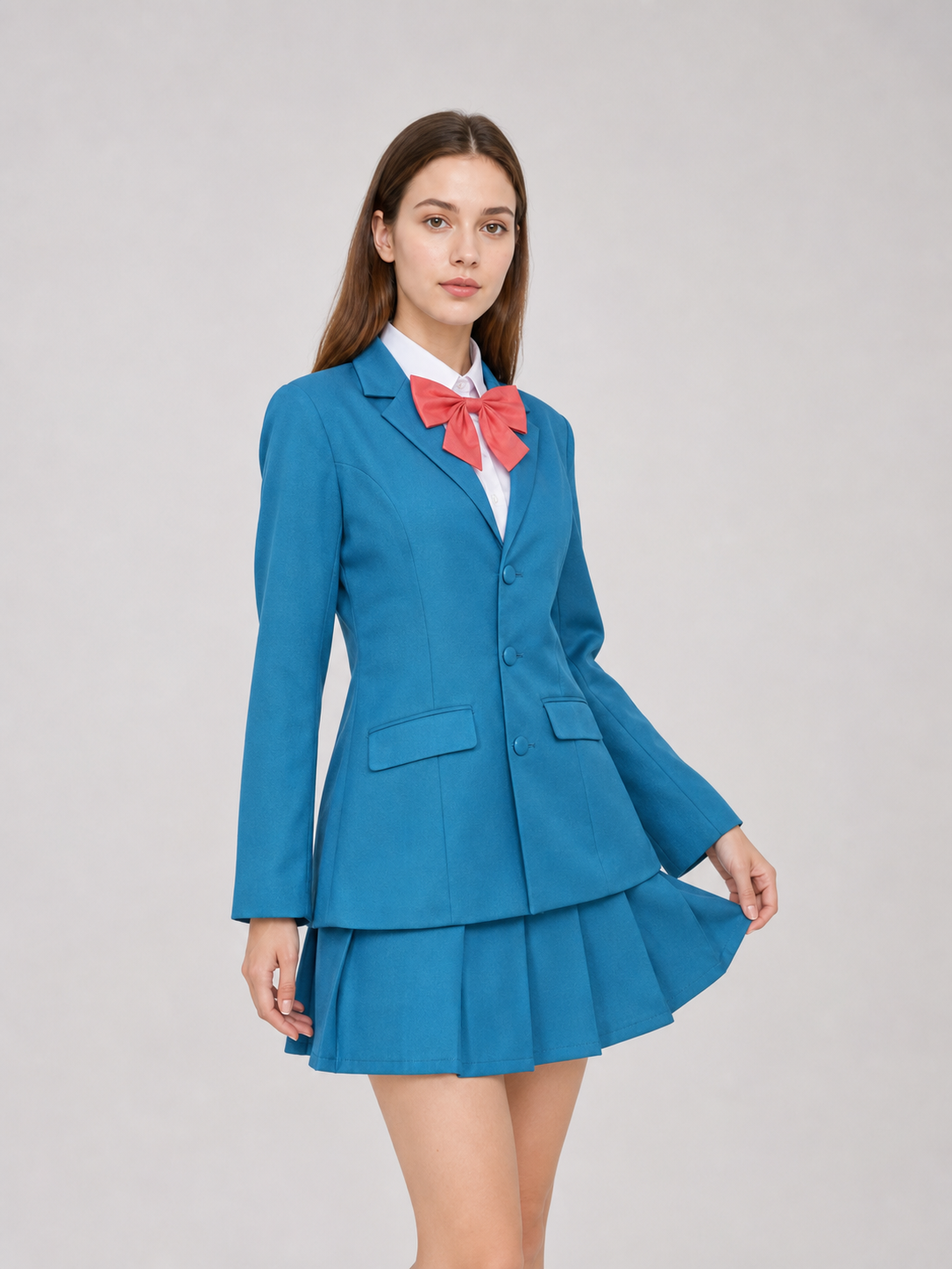 Cosplay School Uniform with Pleated Skirt