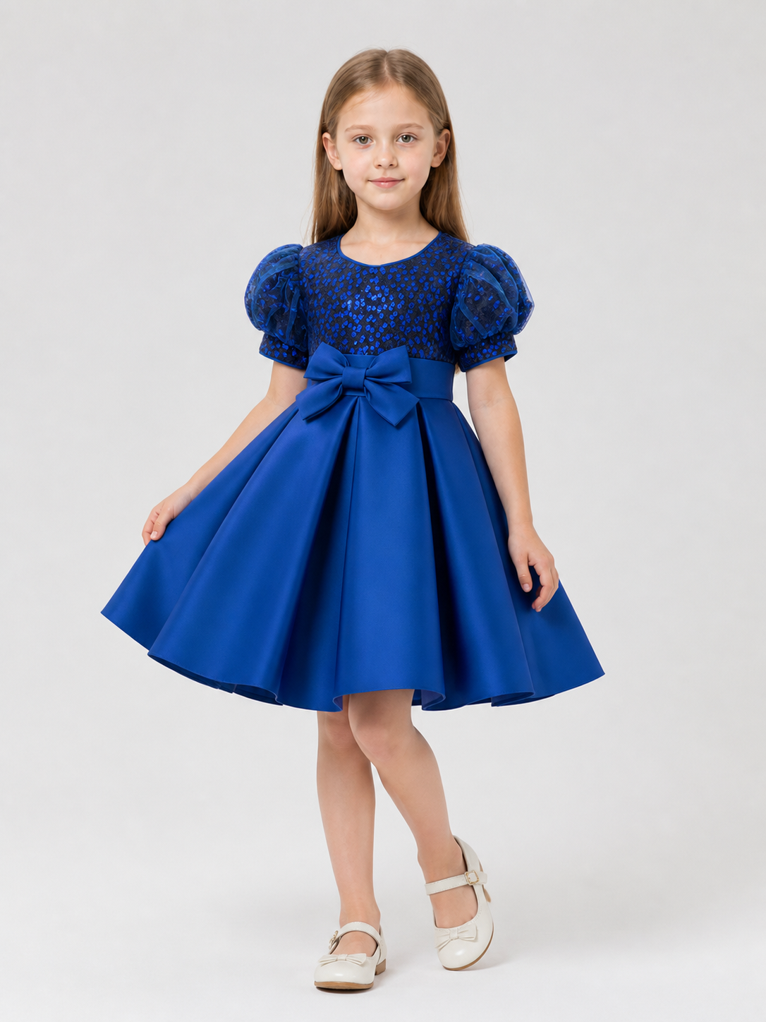 Children's Party Dress with Sequins and Bow Costume Dresses detail 2