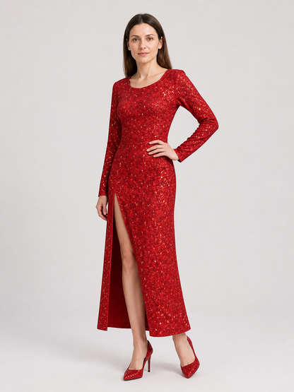 Shrek 2 Fairy Godmother Cosplay Dress, Red with Sequins Costume Dresses detail 2