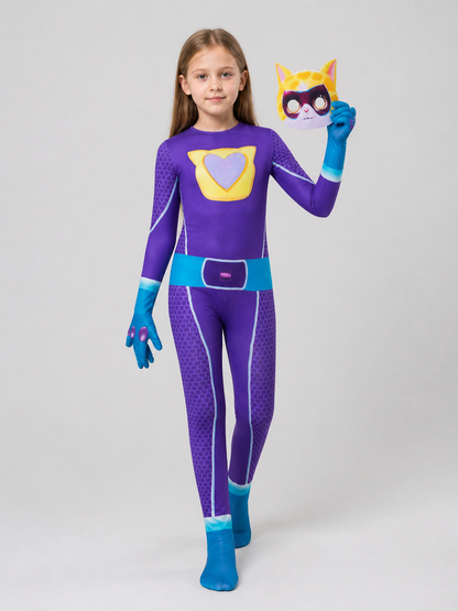 SuperKitties Cat Superhero Carnival Costume Jumpsuit Costumes detail 2