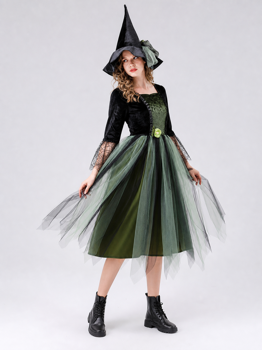 Halloween Costume Dress with Layered Skirt