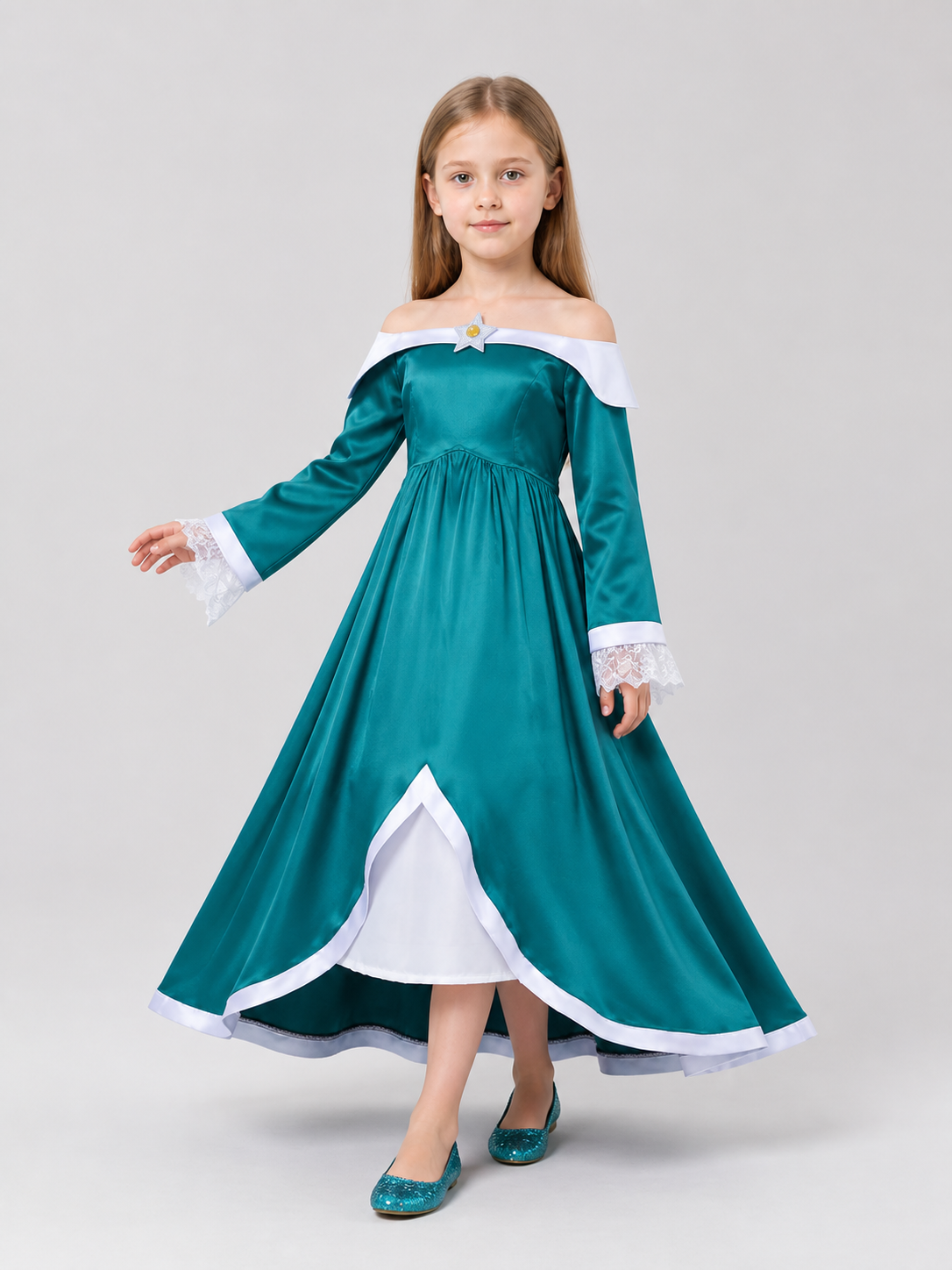 Rosalina Cosplay Dress, Long, Off-the-Shoulder Costume Dresses detail 2