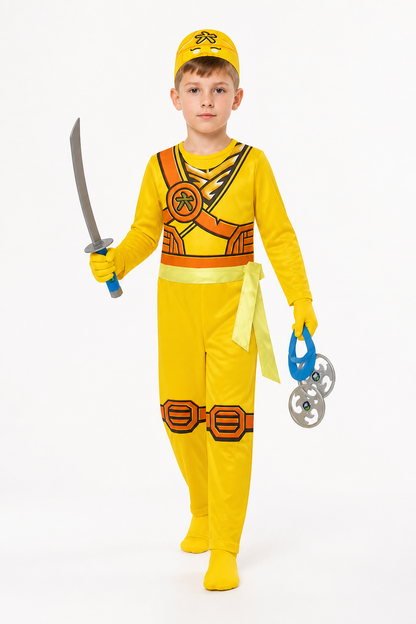 Ninja Costume Jumpsuit with Mask and Gloves Costume Masks detail 2