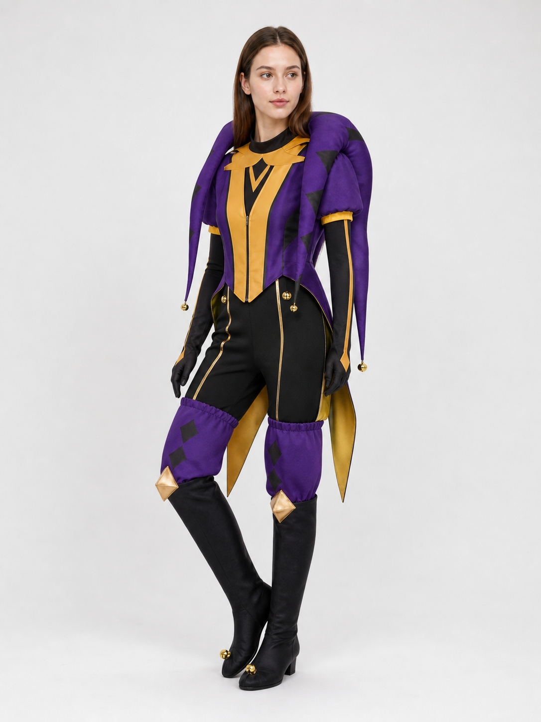 Theatrical Jester-Style Clown Costume