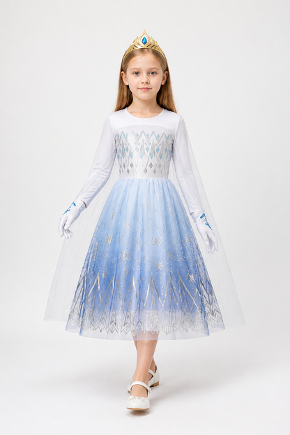 Children's Sequin Carnival Costume with Crown Costume Headwear detail 2
