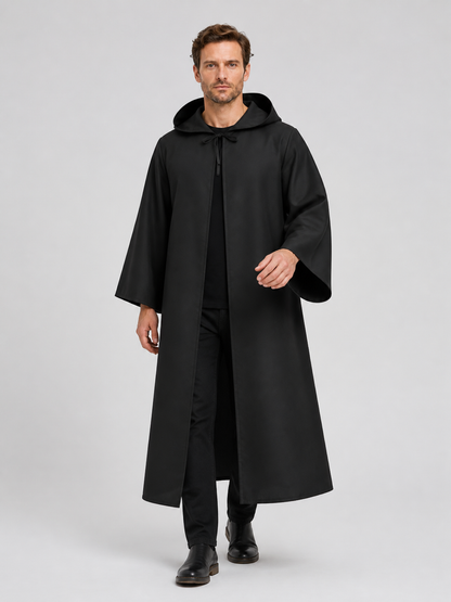 Black Grim Reaper Cloak with Hood for Halloween Costume Capes detail 2