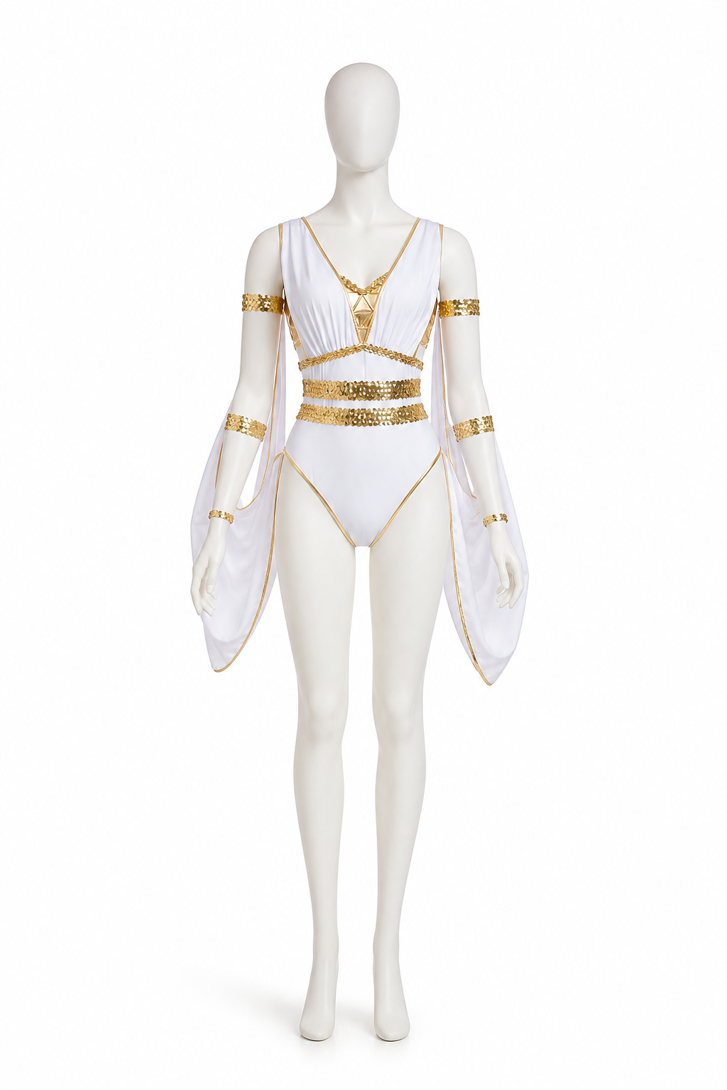 Halloween Sequin Jumpsuit with Capelet Costumes detail 2