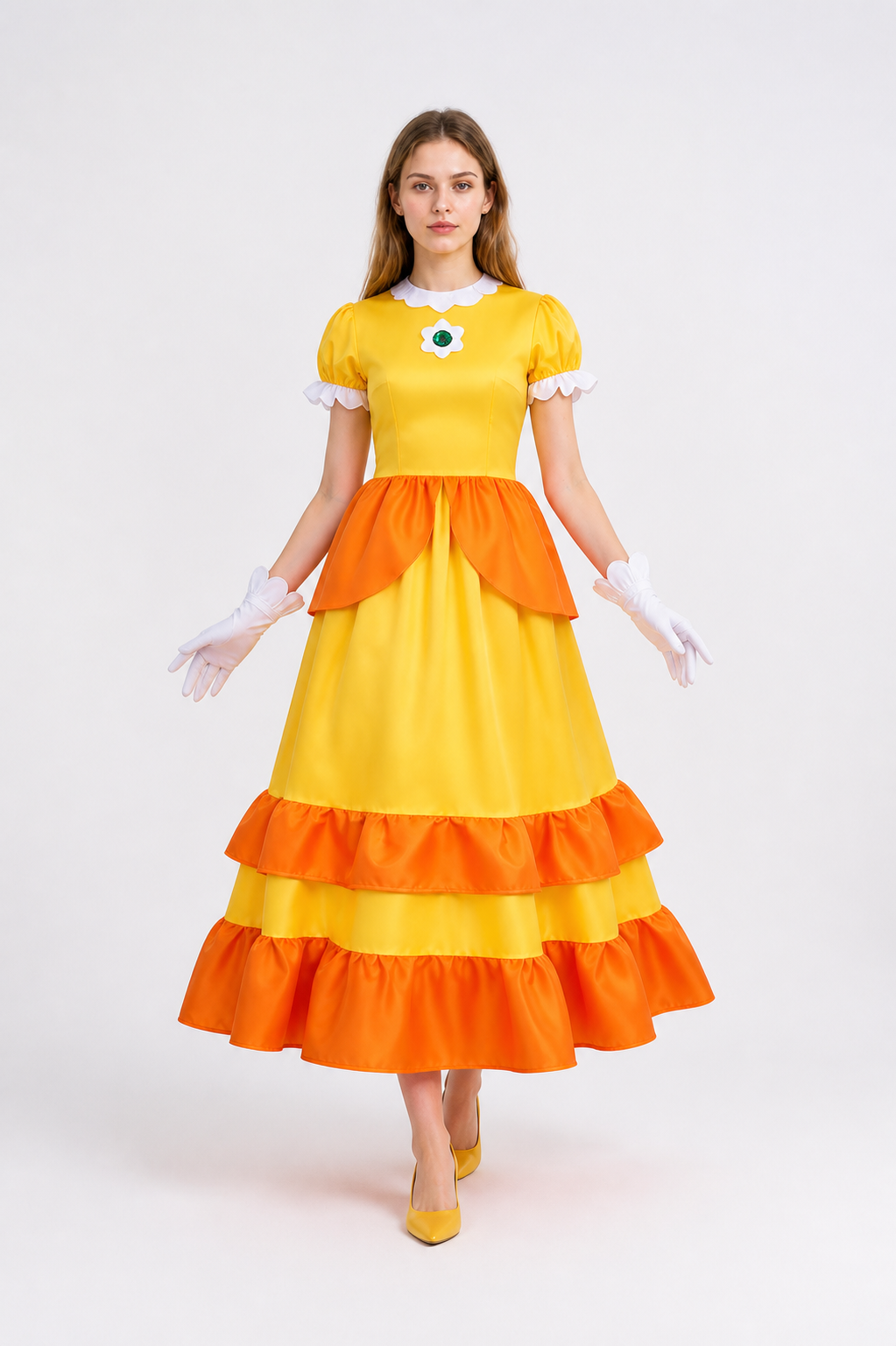 Daisy Stage Costume with Long Dress and Gloves Costume Dresses detail 2