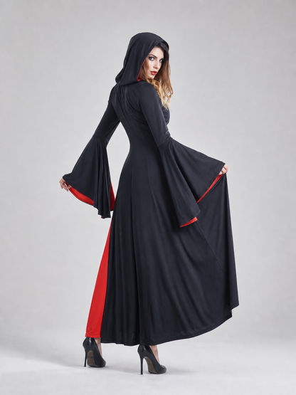Pirate-Style Carnival Dress, Black and Red