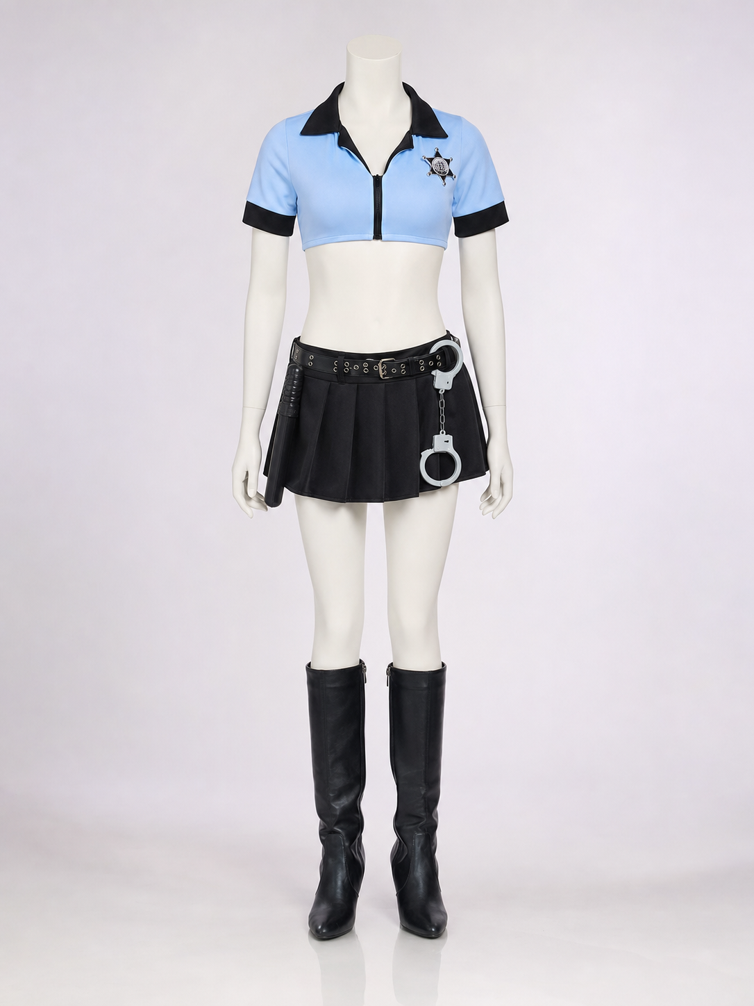 Police Costume with Skirt and Short Top