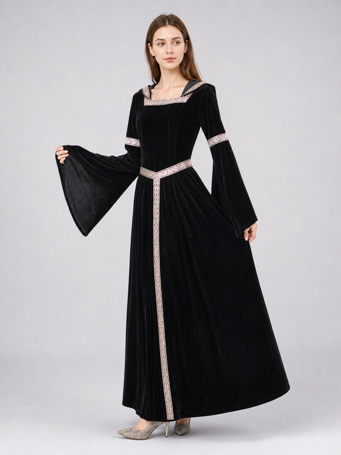 Zombie Costume, Medieval Hooded Dress