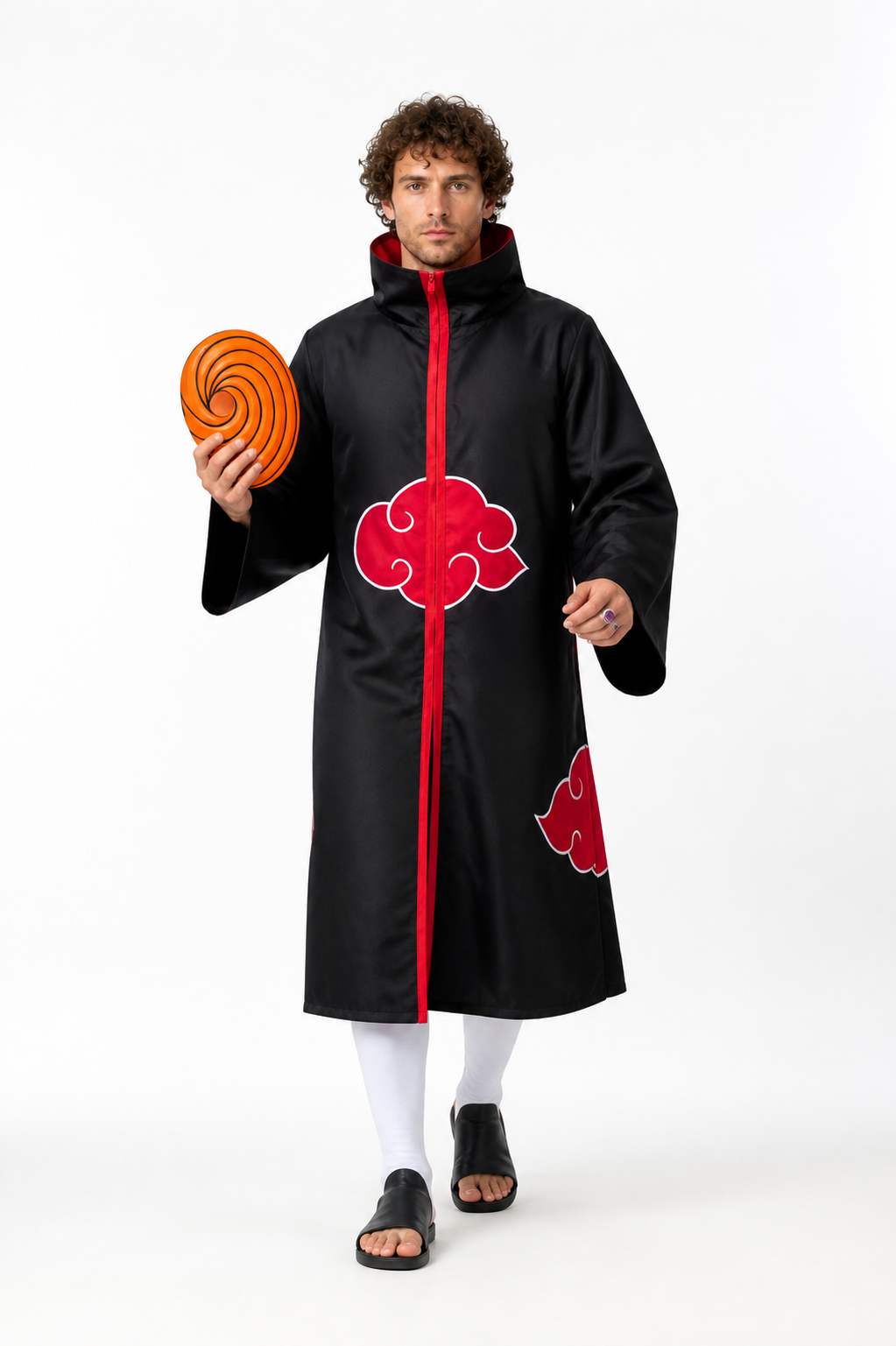 Akatsuki Cosplay Costume: Cloak, Mask, and Ring