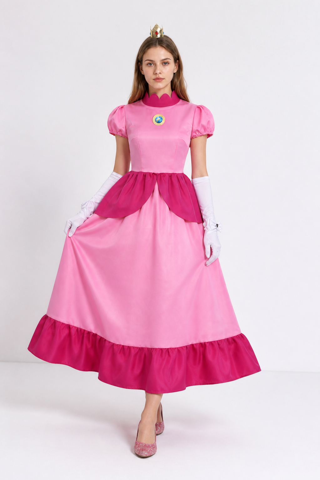 Costume Dress with Brooch and Long Gloves Costume Dresses detail 2