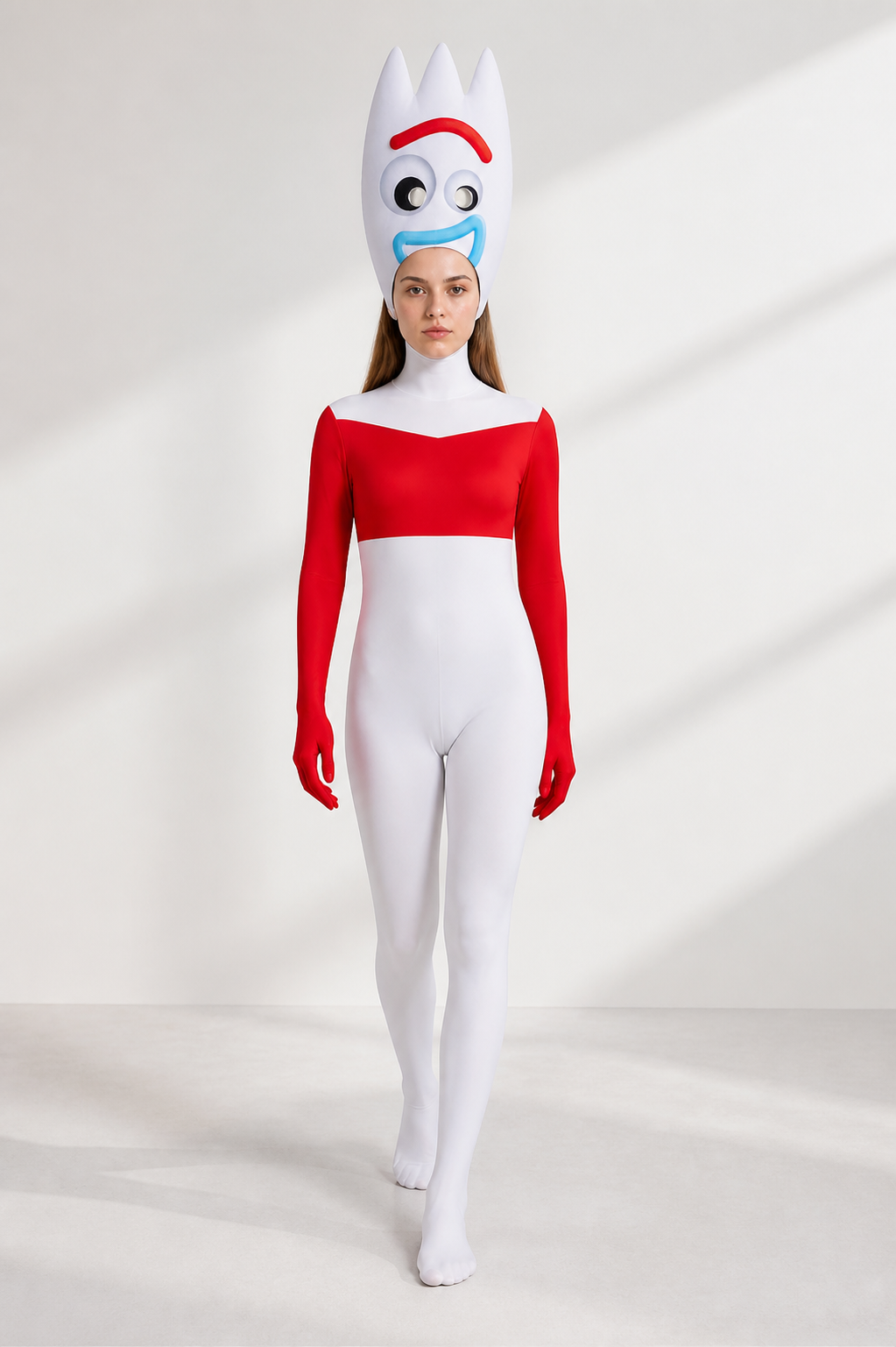 Red and White Cartoon Character Jumpsuit product detail 2