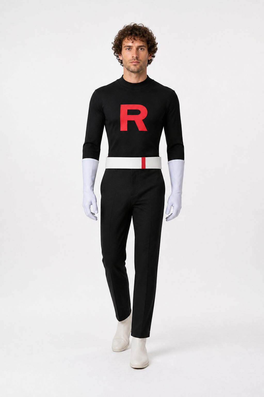 Cosplay Costume with White Belt and Gloves