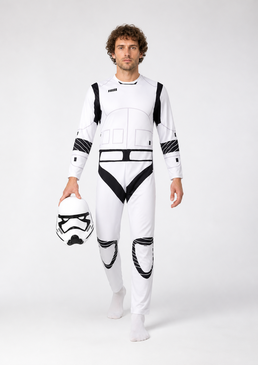 Stormtrooper Jumpsuit with Mask for Cosplay Costume Masks detail 2