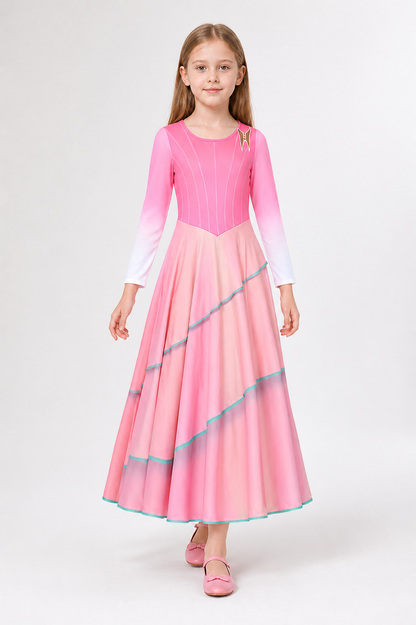 Children's Long Pink Glinda Witch Dress for Halloween Costume Dresses detail 3
