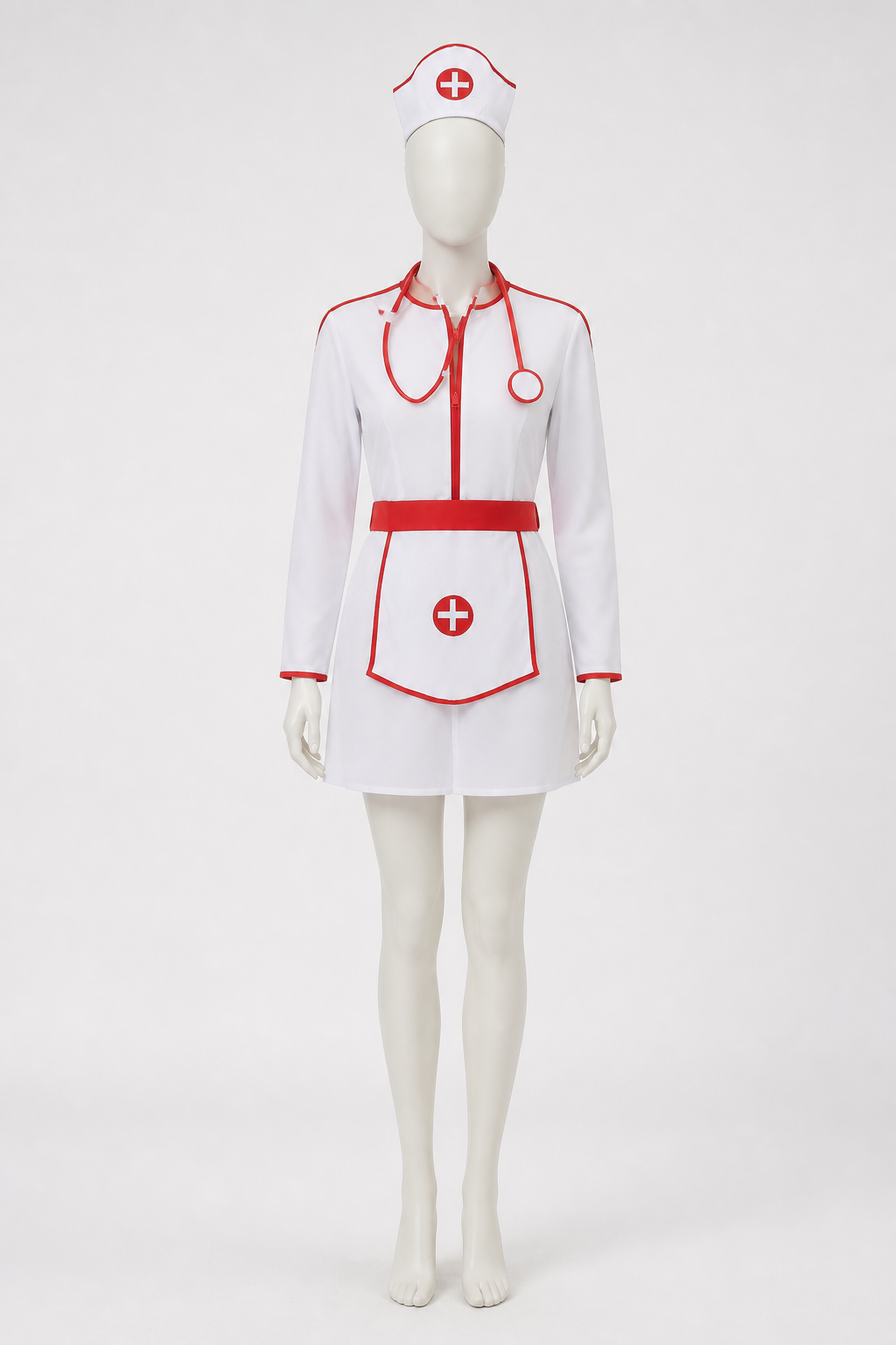 White Medical Costume with Red Trim Costumes detail 2