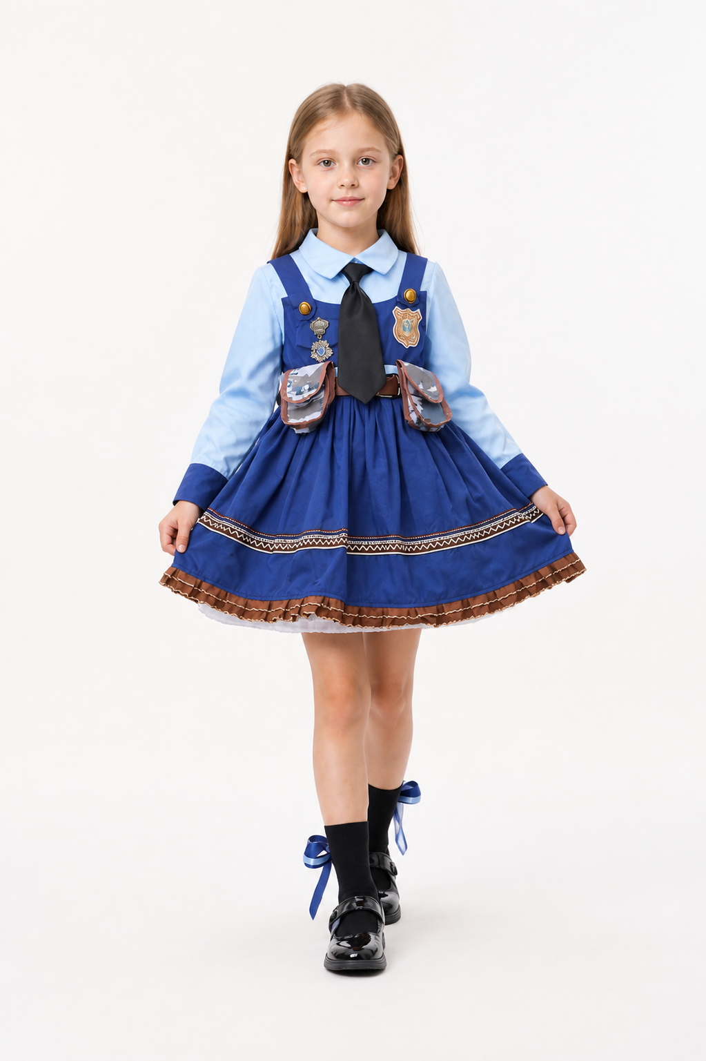 Kids' Judy Costume from Zootopia with Tie and Badge Costumes detail 2