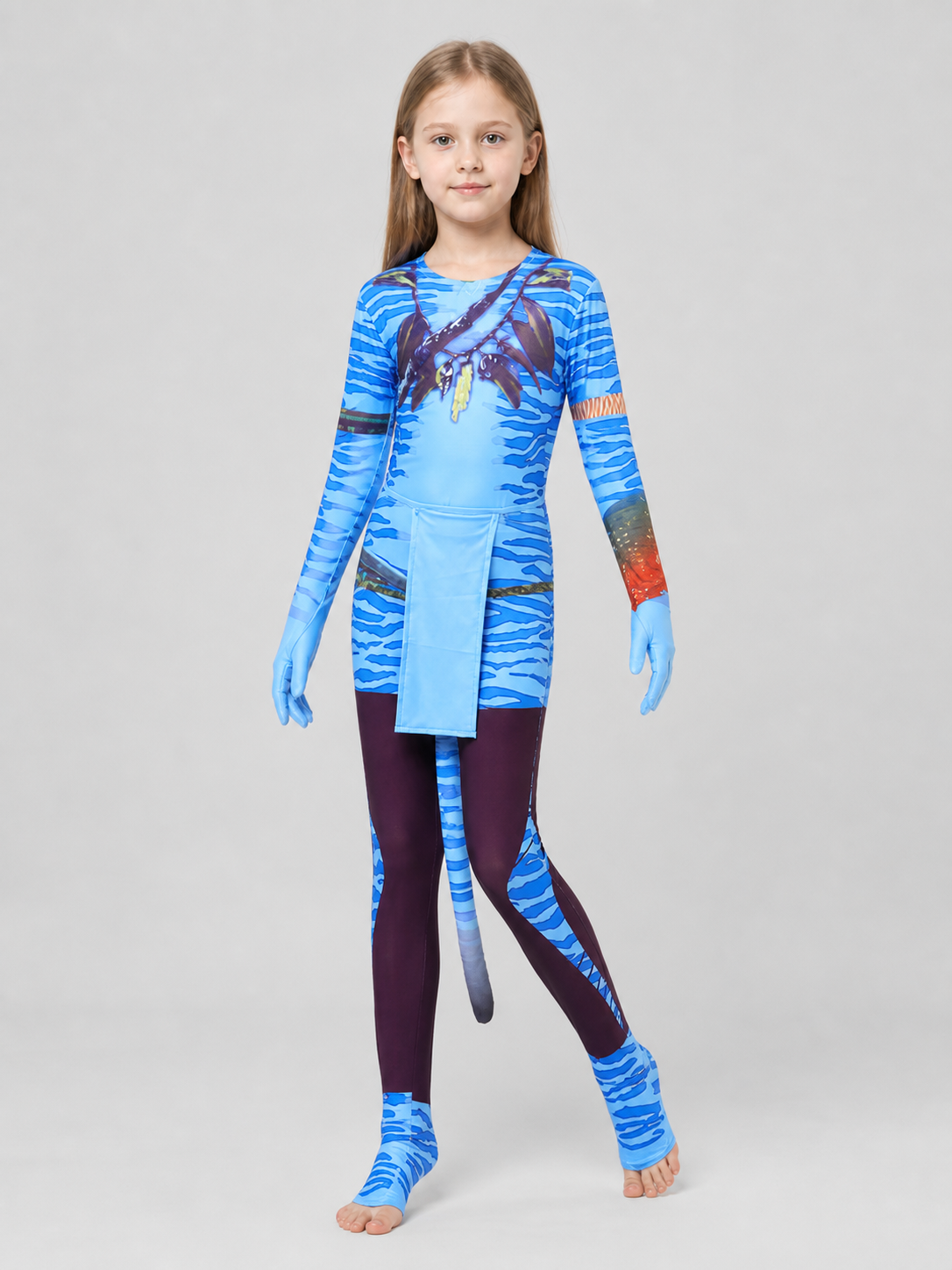 Avatar Cosplay Jumpsuit Costume with Tail Costumes detail 2