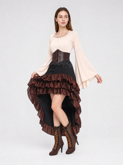 Steampunk Costume Dress with Ruffles